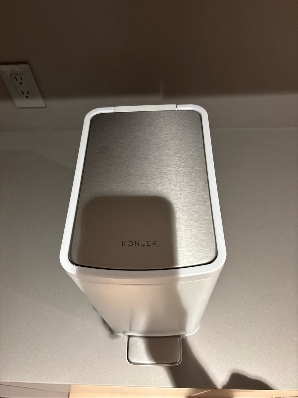 Kohler White Step Trash Can with Pedal - Home Bath - Picture 2 of 16